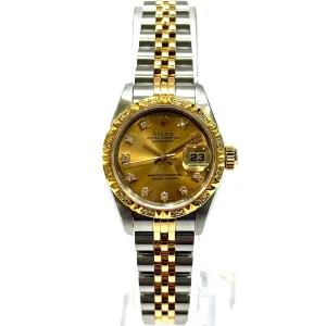 Rolex 69163 Datejust 26mm Halfgold Automatic Ladies Watch