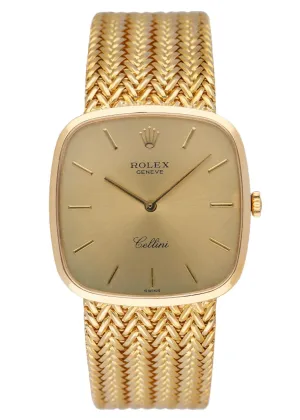 Rolex Cellini 4311 Champagne Dial 18K Yellow Gold Watch Box Papers