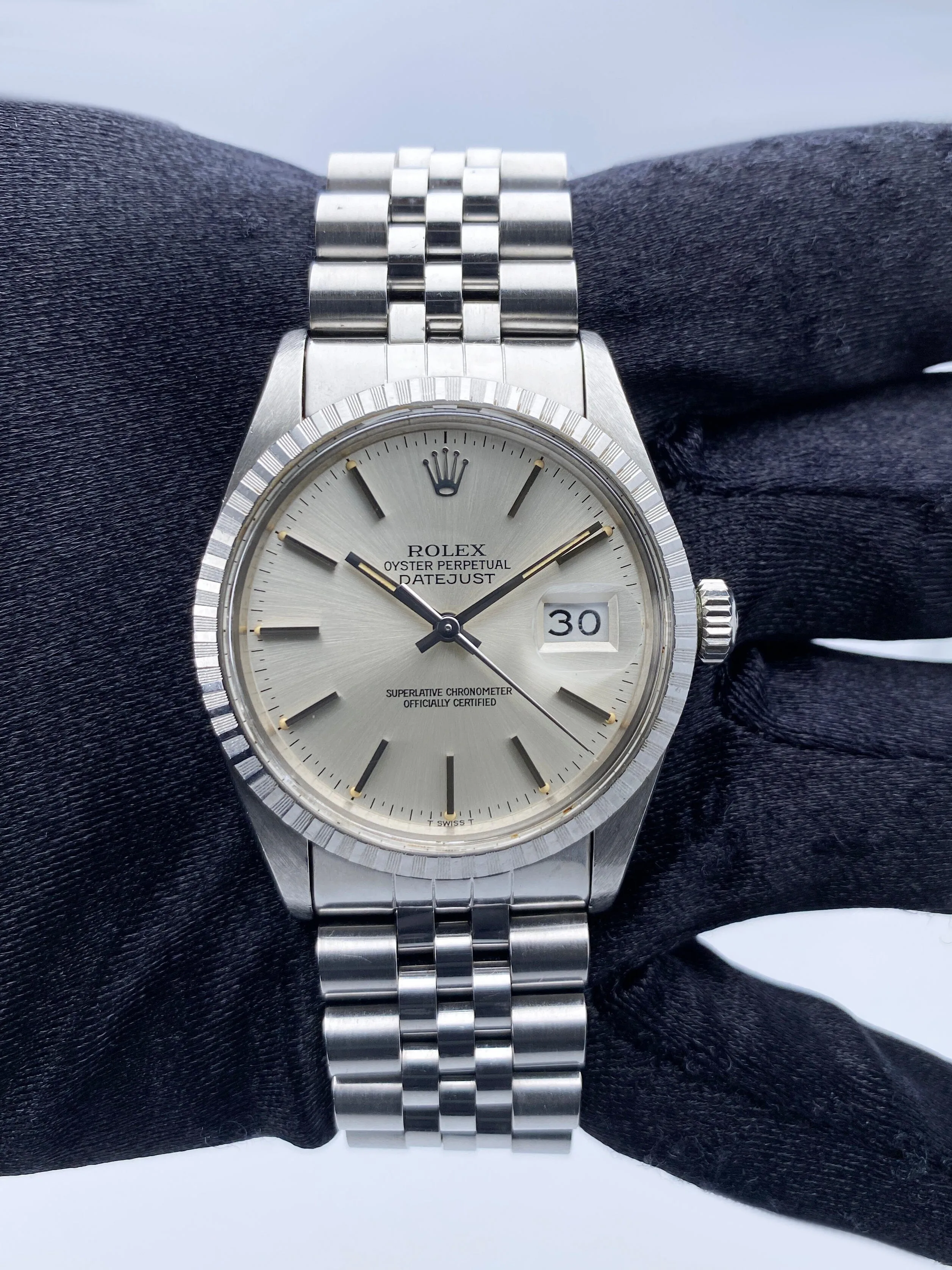 Rolex Datejust 16030 Silver Dial Mens Watch