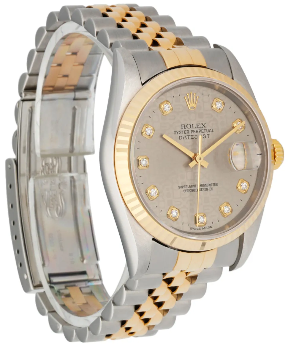 Rolex Datejust 16233 Diamond Anniversary Dial Men's Watch