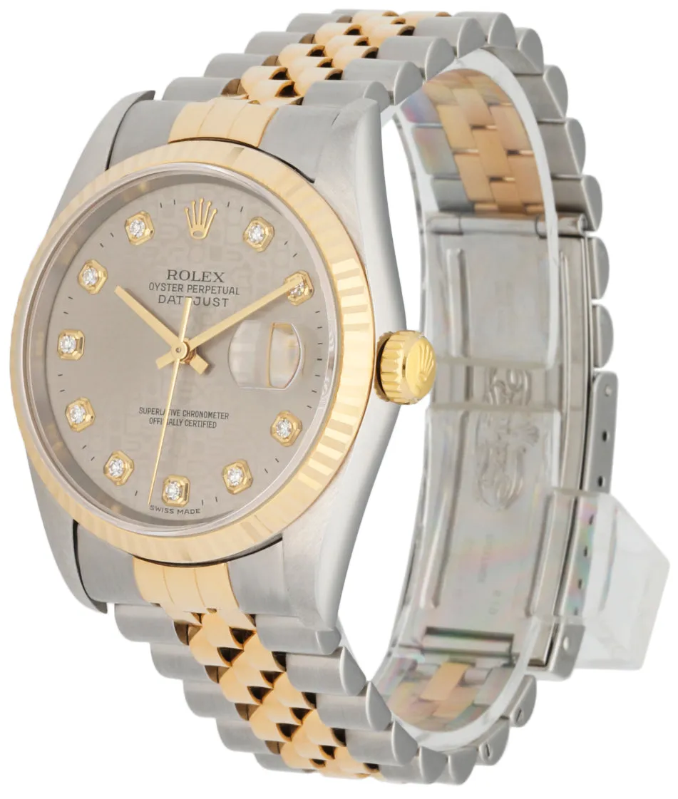 Rolex Datejust 16233 Diamond Anniversary Dial Men's Watch