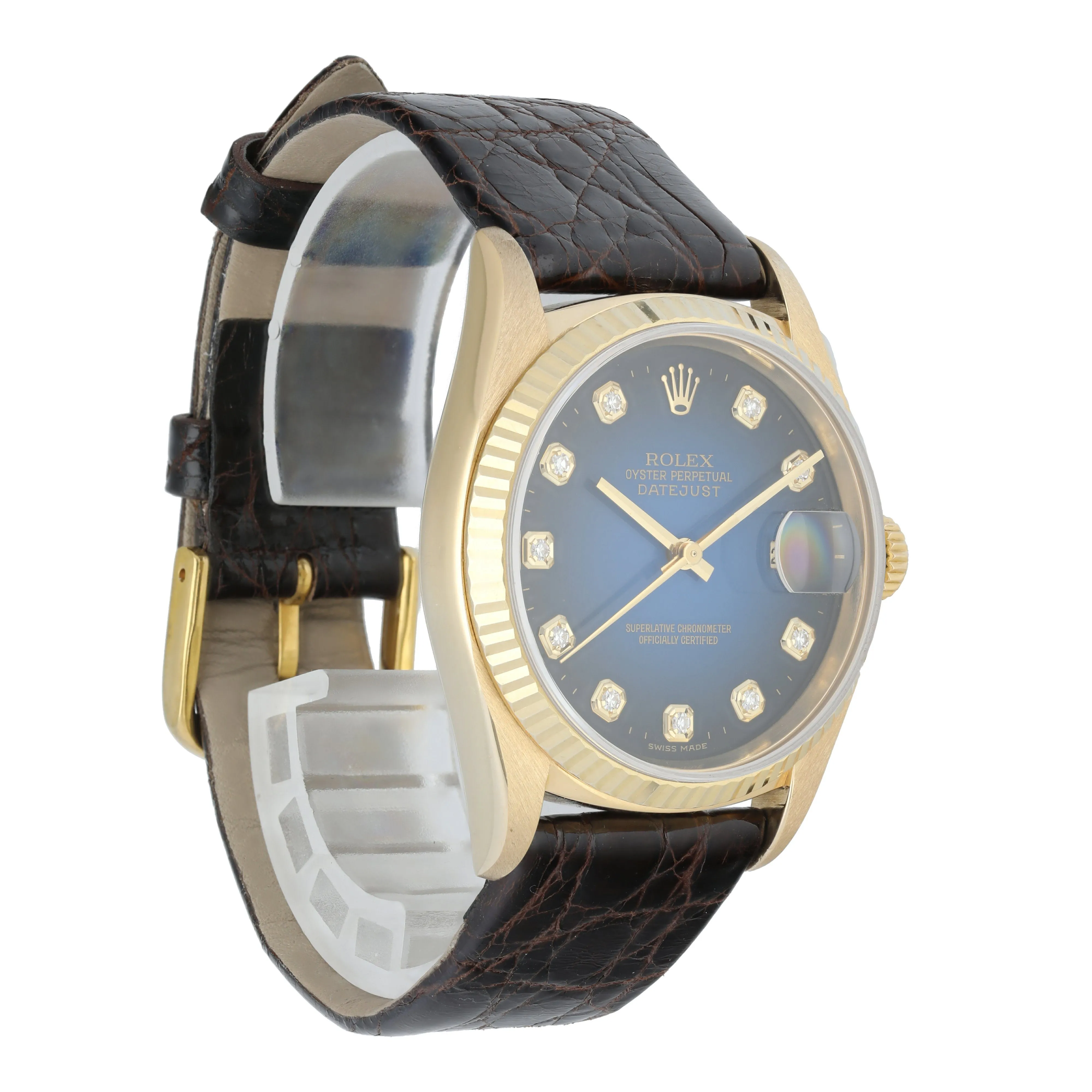Rolex DateJust 16238 Vignette Diamond Dial Yellow Gold Men's Watch