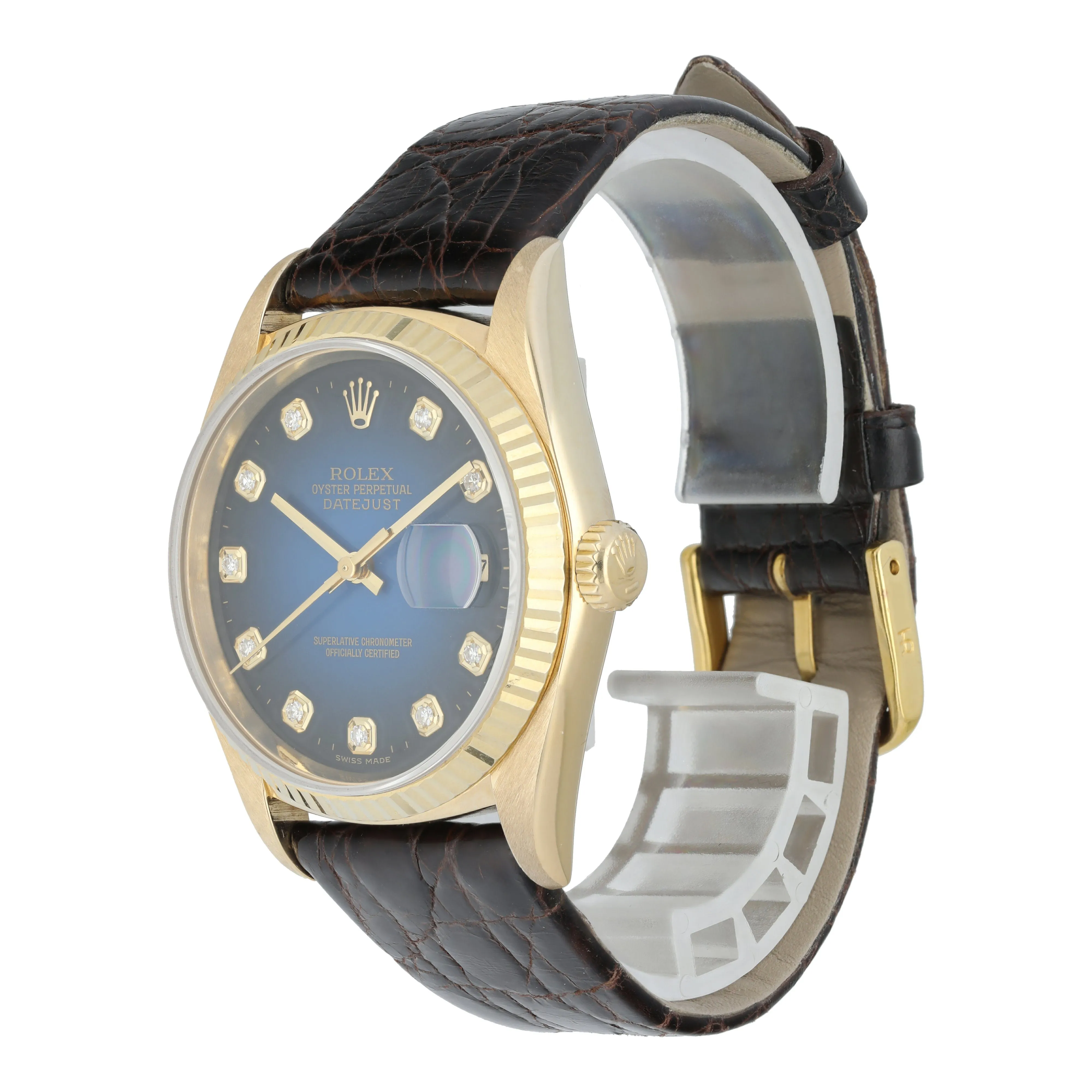 Rolex DateJust 16238 Vignette Diamond Dial Yellow Gold Men's Watch
