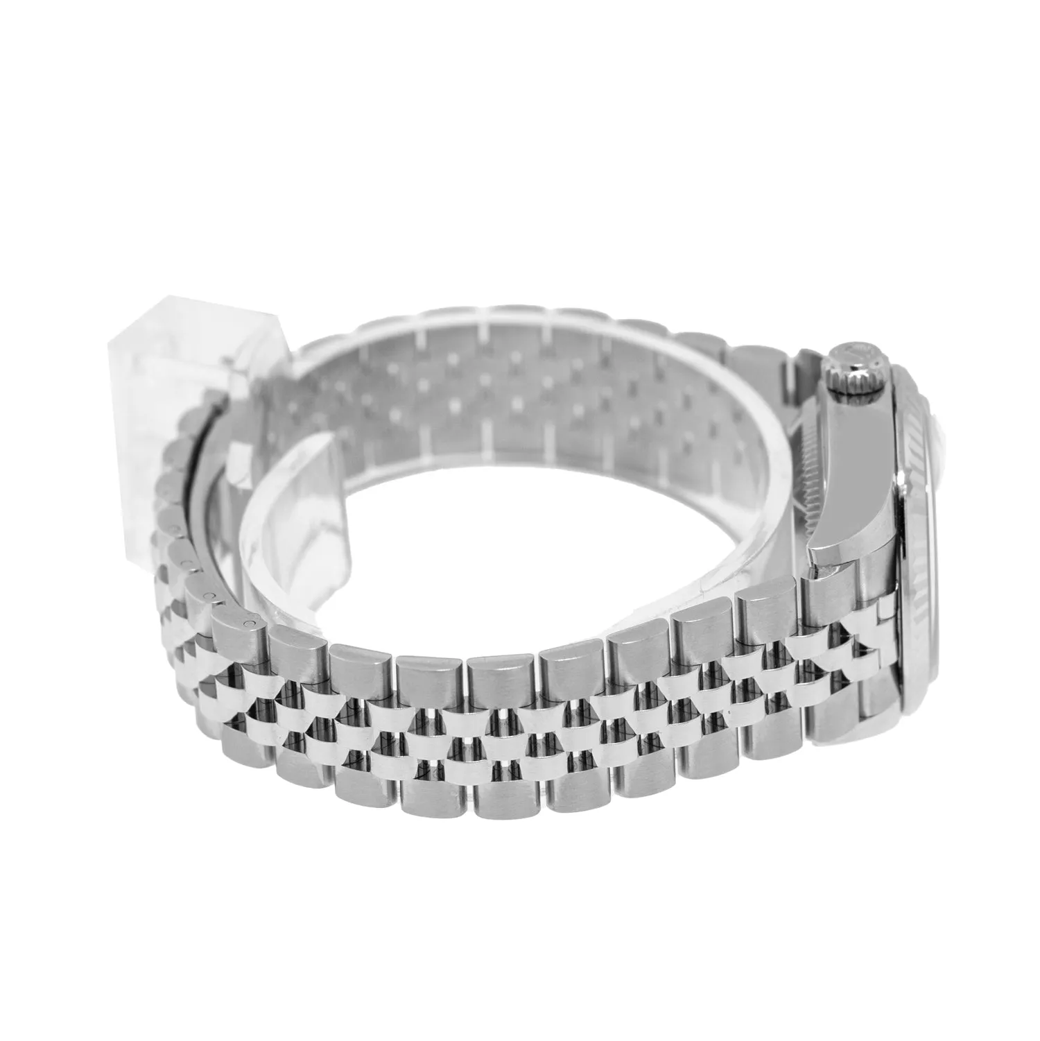 Rolex Datejust 28mm White Gold & Steel Silver Roman Dial & Fluted Bezel 279174