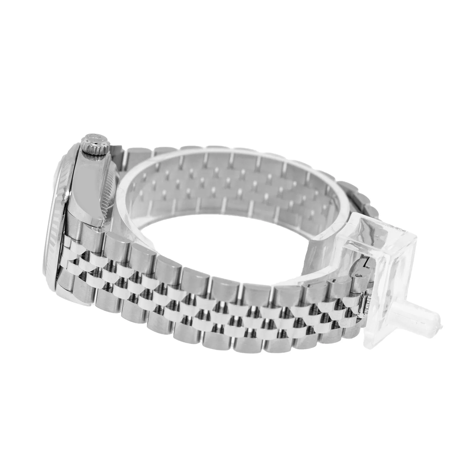 Rolex Datejust 28mm White Gold & Steel Silver Roman Dial & Fluted Bezel 279174
