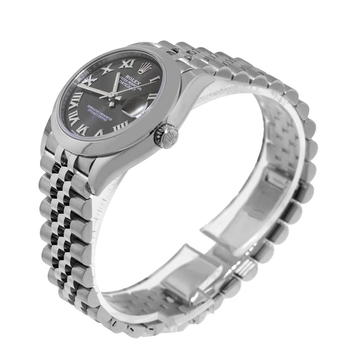 Rolex Datejust 31mm Stainless Steel Grey Sunray Roman Dial & Smooth Bezel 278240