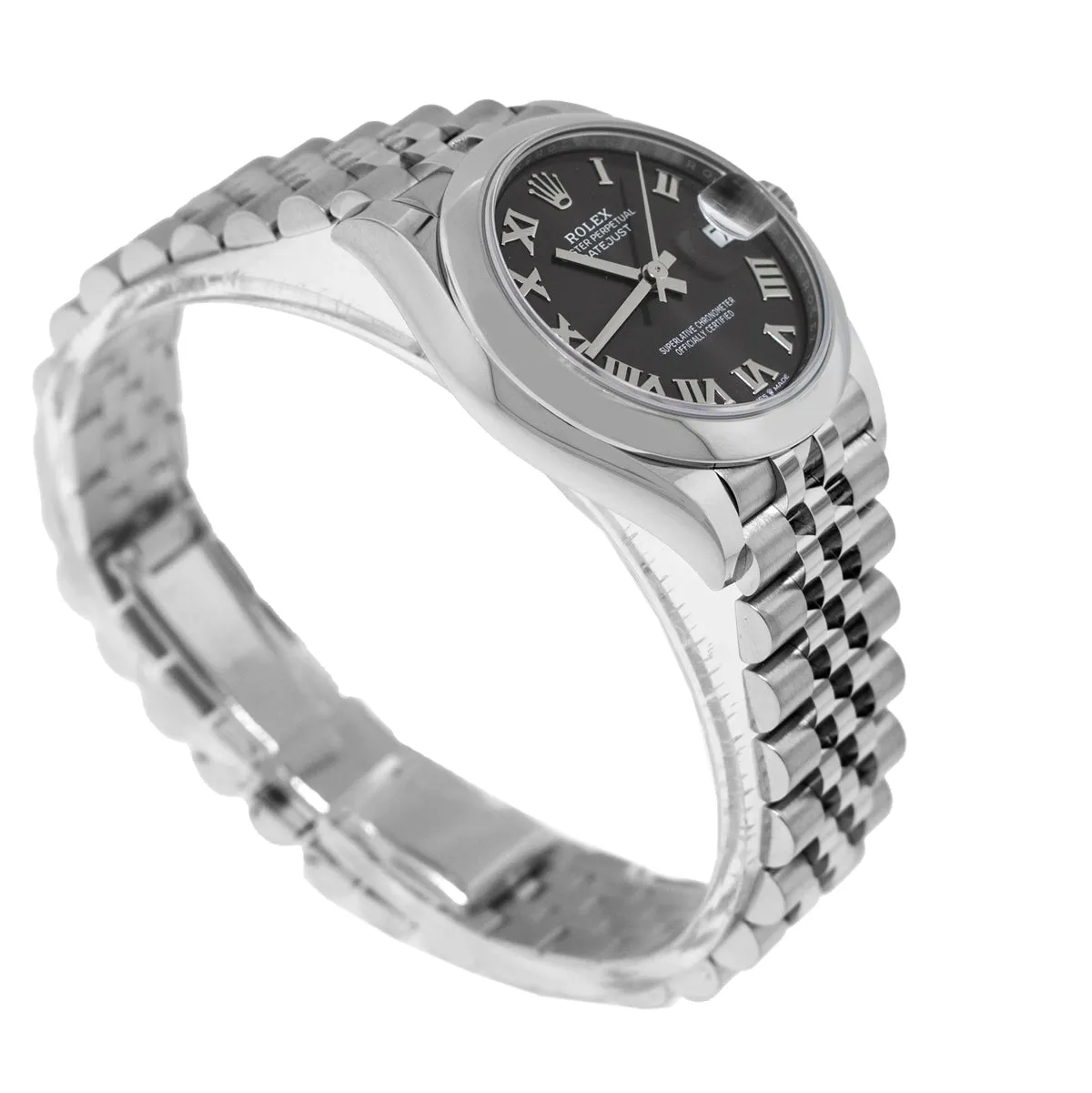 Rolex Datejust 31mm Stainless Steel Grey Sunray Roman Dial & Smooth Bezel 278240