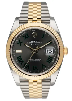 Rolex Datejust 41 126333 Wimbledon Mens Watch Box & Papers