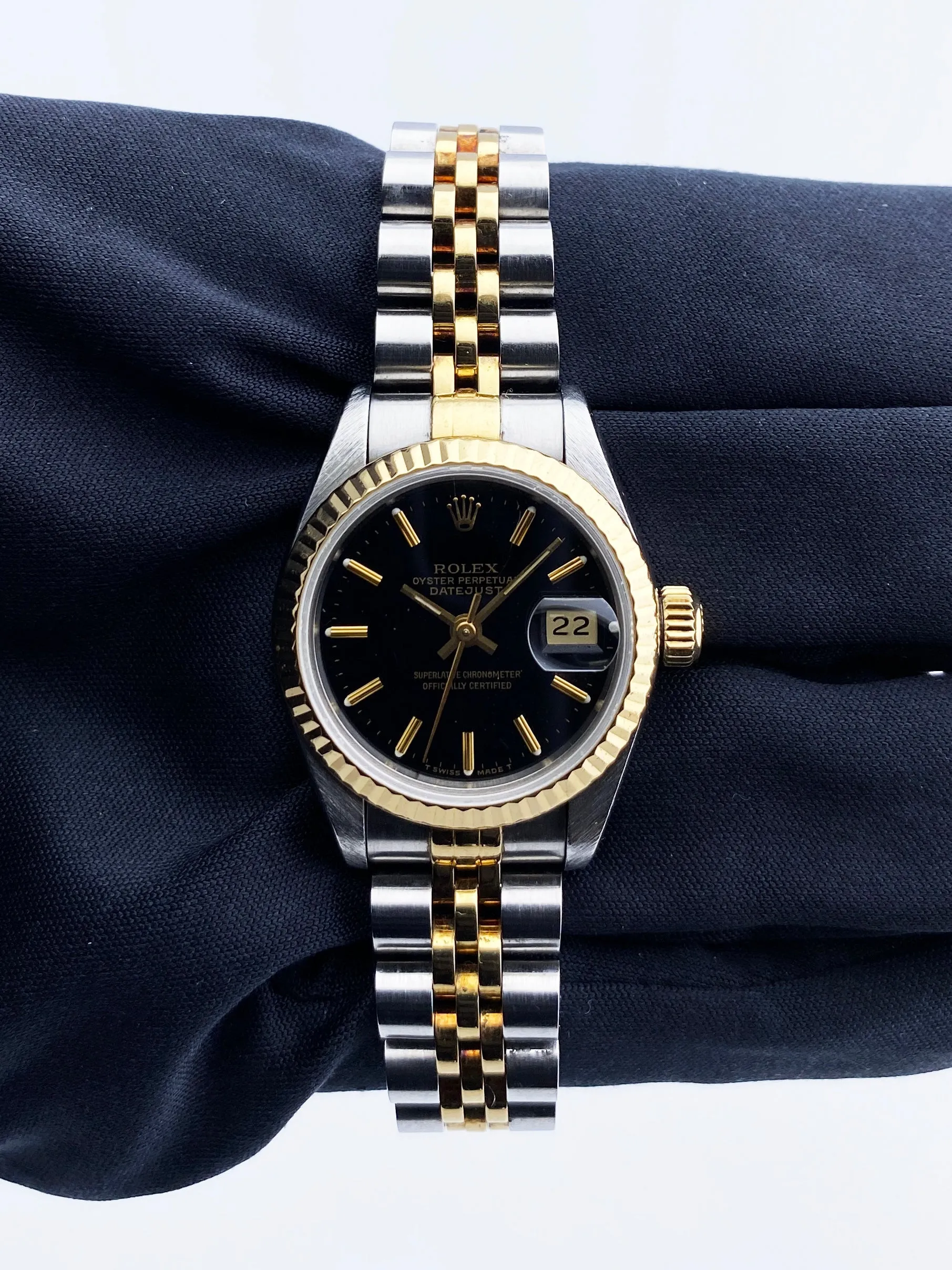 Rolex Datejust 69173  Black Dial Ladies Watch Box & Papers