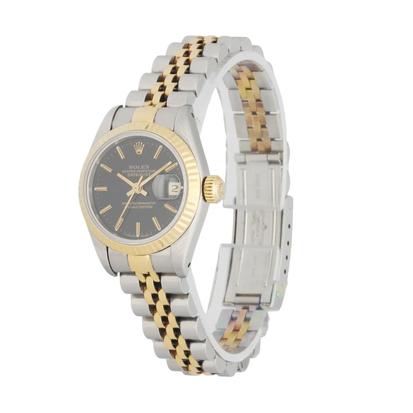 Rolex Datejust 69173  Black Dial Ladies Watch Box & Papers