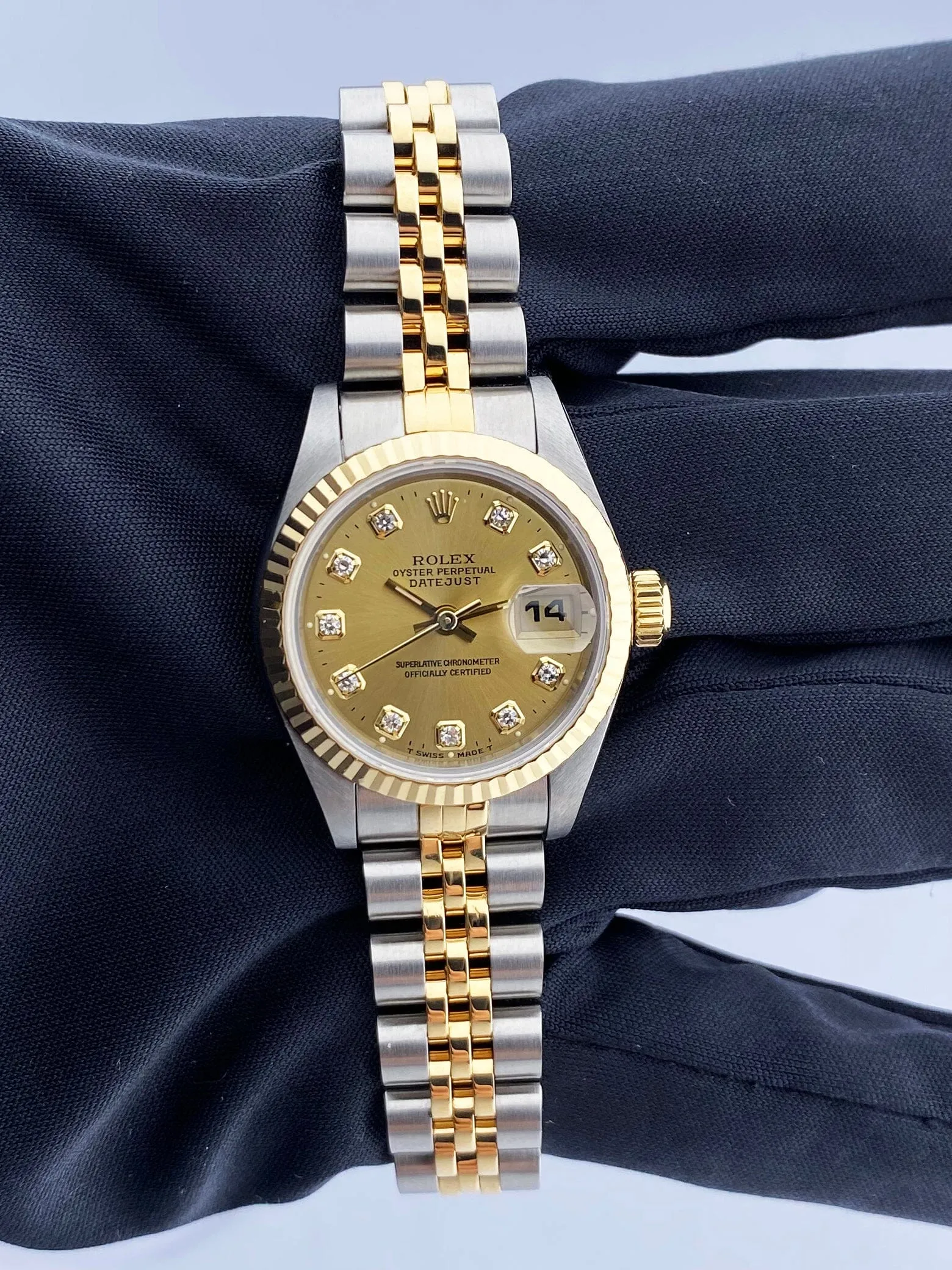 Rolex Datejust 69173 Diamond Dial Ladies Watch