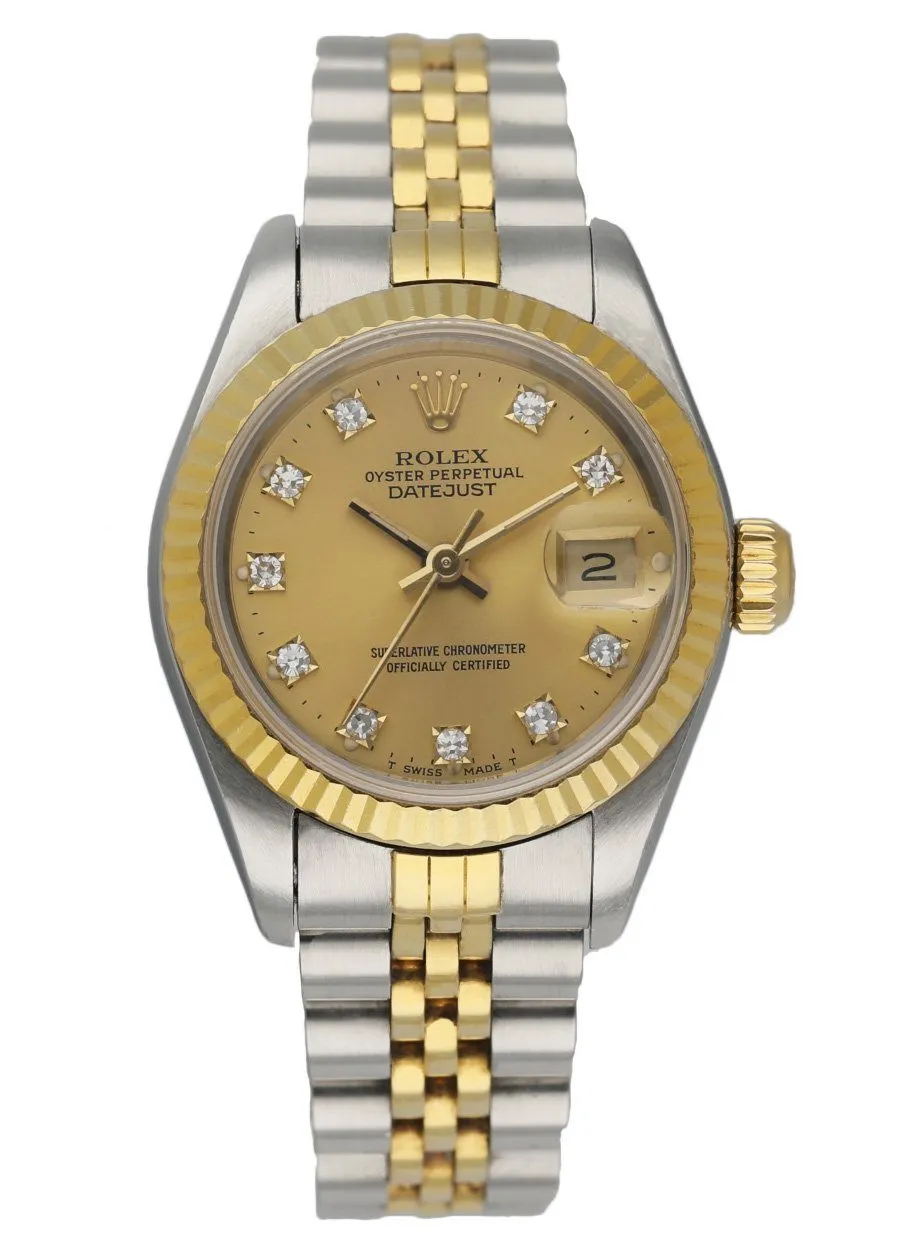 Rolex Datejust 69173 Diamond Dial Ladies Watch