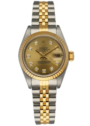 Rolex Datejust 69173 Diamond Dial Ladies Watch