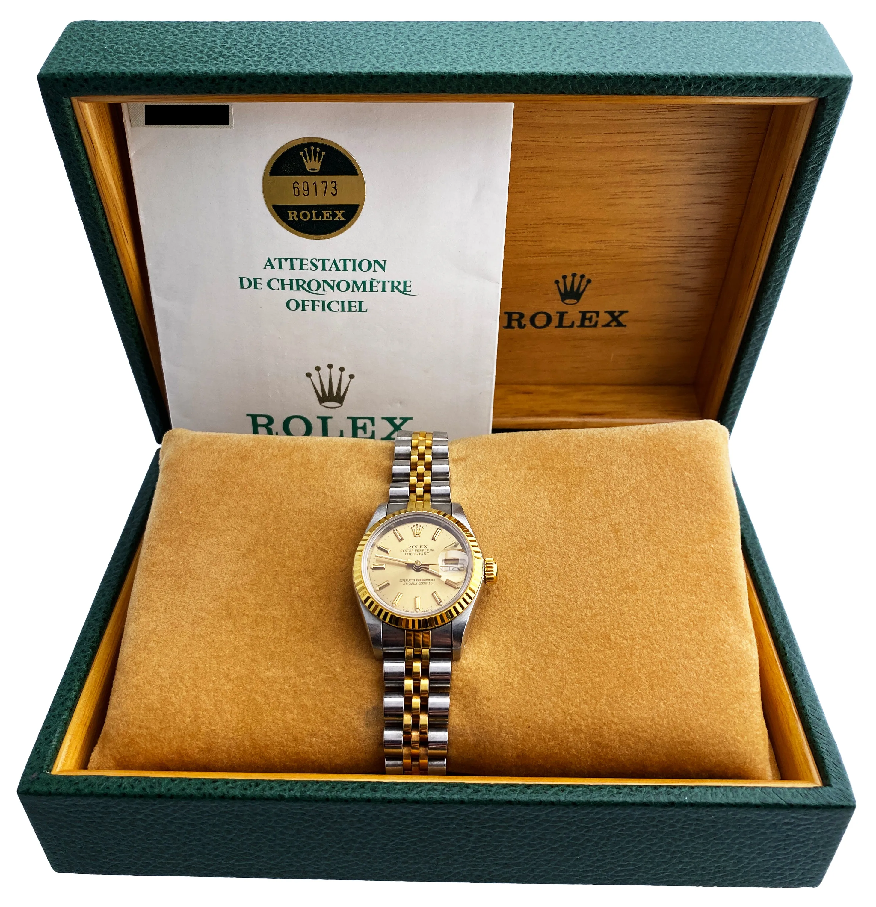 Rolex Datejust 69173  Ladies Watch Box & Papers