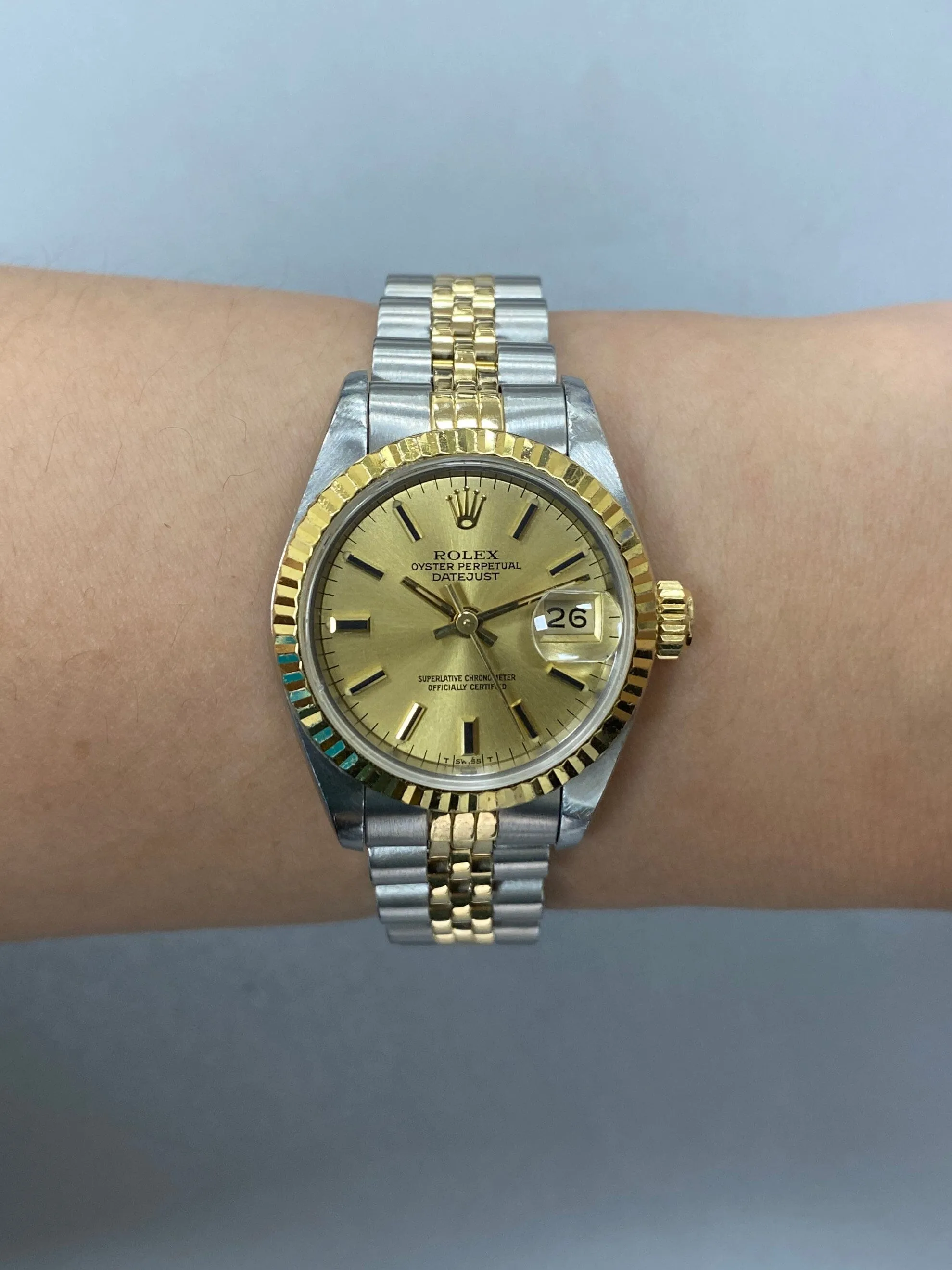 Rolex Datejust 79173 Champagne Dial Ladies Watch Box Papers