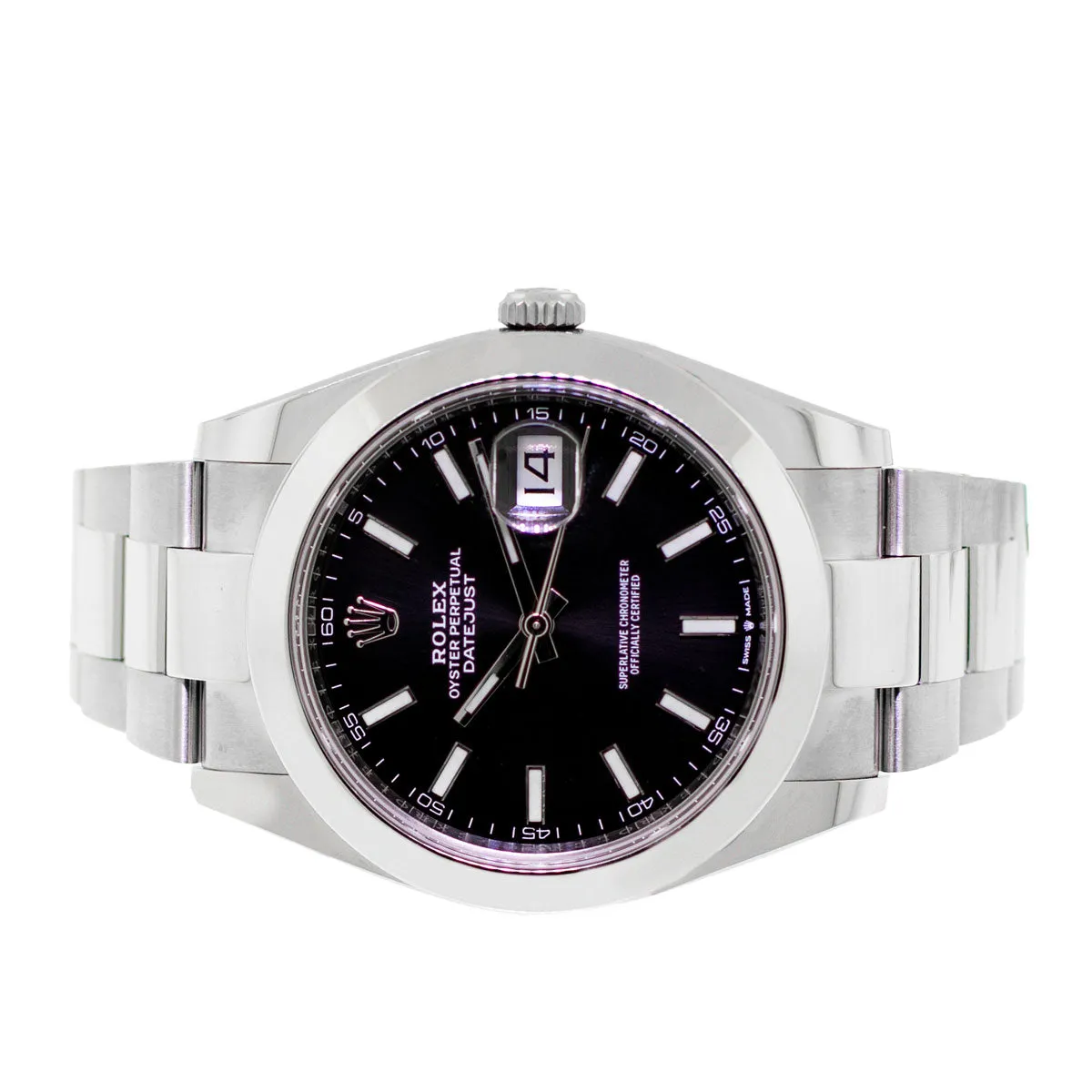 Rolex Datejust II 41mm Stainless Steel Black Index Dial & Smooth Bezel 126300