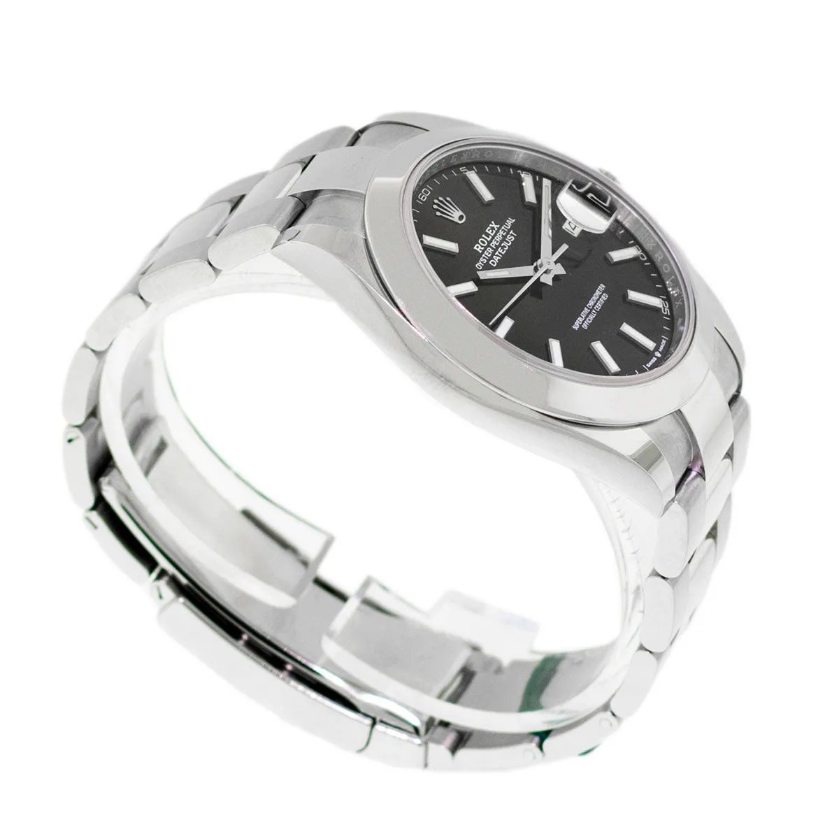 Rolex Datejust II 41mm Stainless Steel Black Index Dial & Smooth Bezel 126300