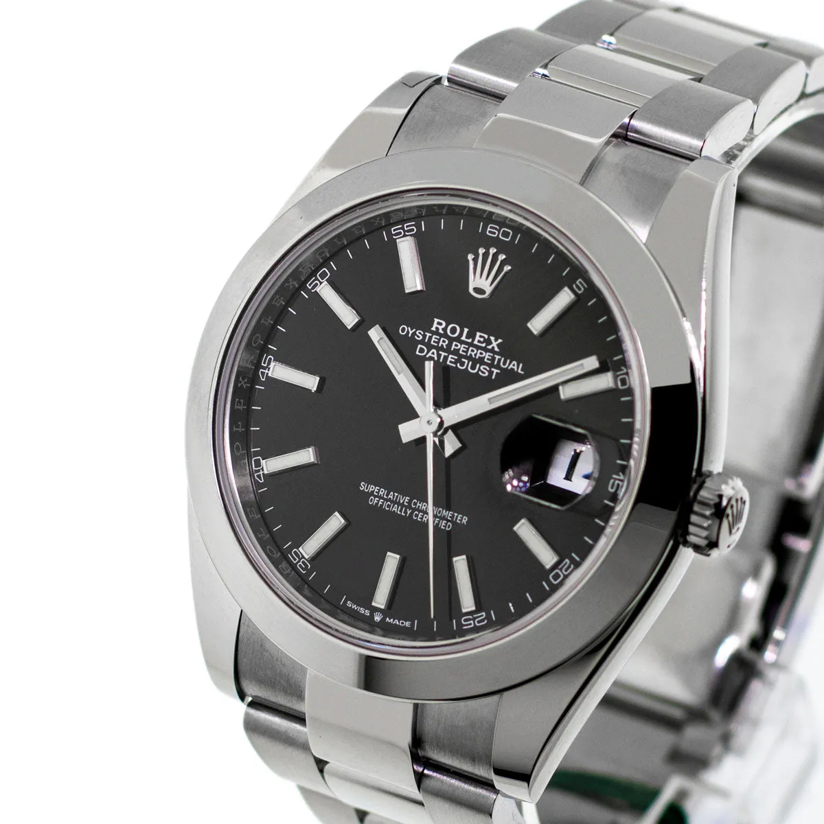 Rolex Datejust II 41mm Stainless Steel Black Index Dial & Smooth Bezel 126300