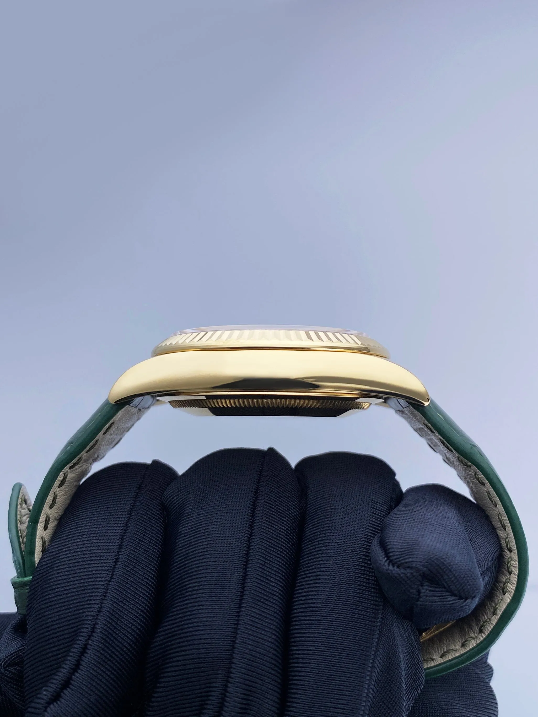Rolex Day Date 118138 Green Dial 18K Yellow Gold Mens Watch