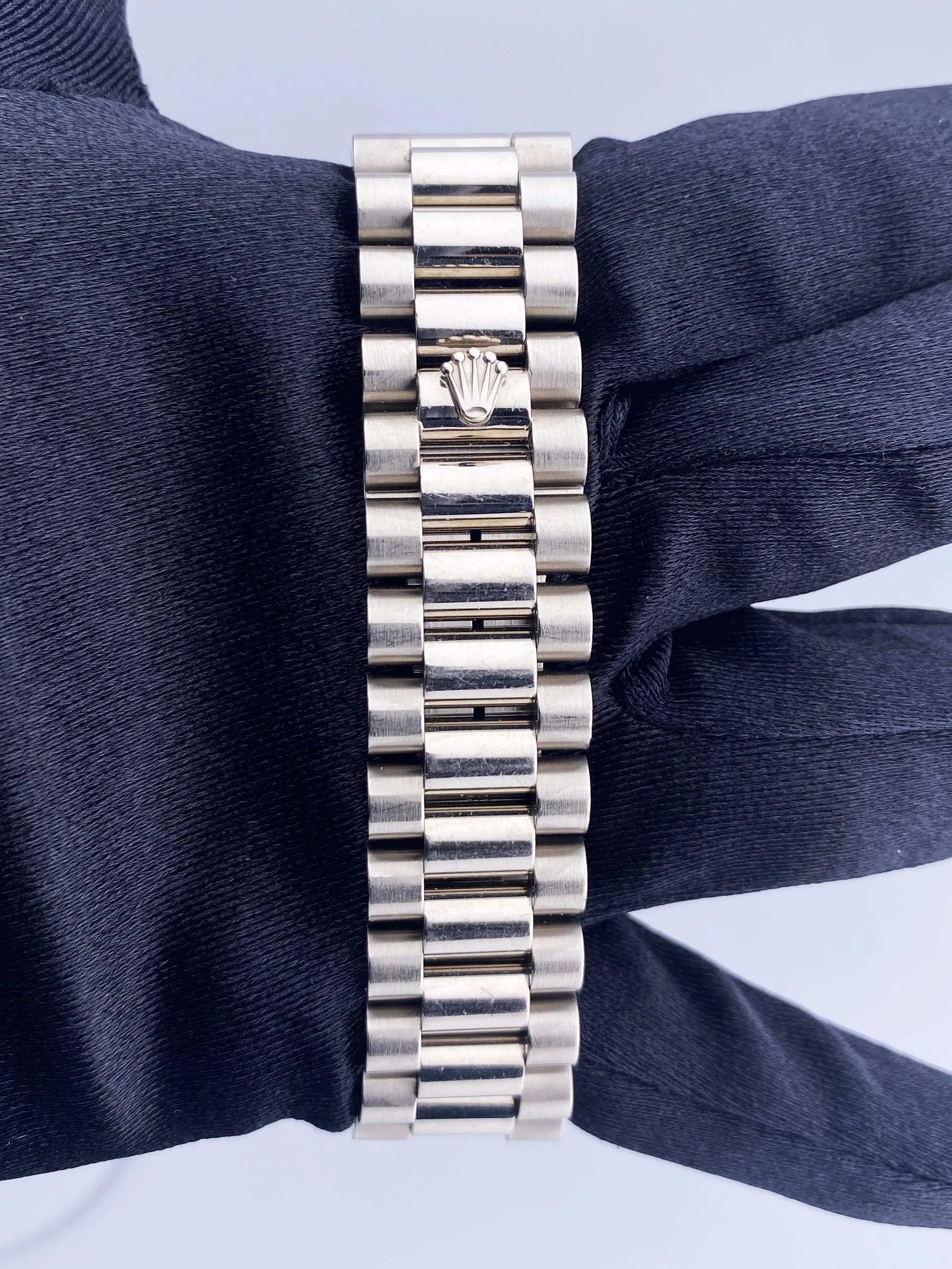 Rolex Day Date 18239 18K White Gold Diamond Dial Mens Watch