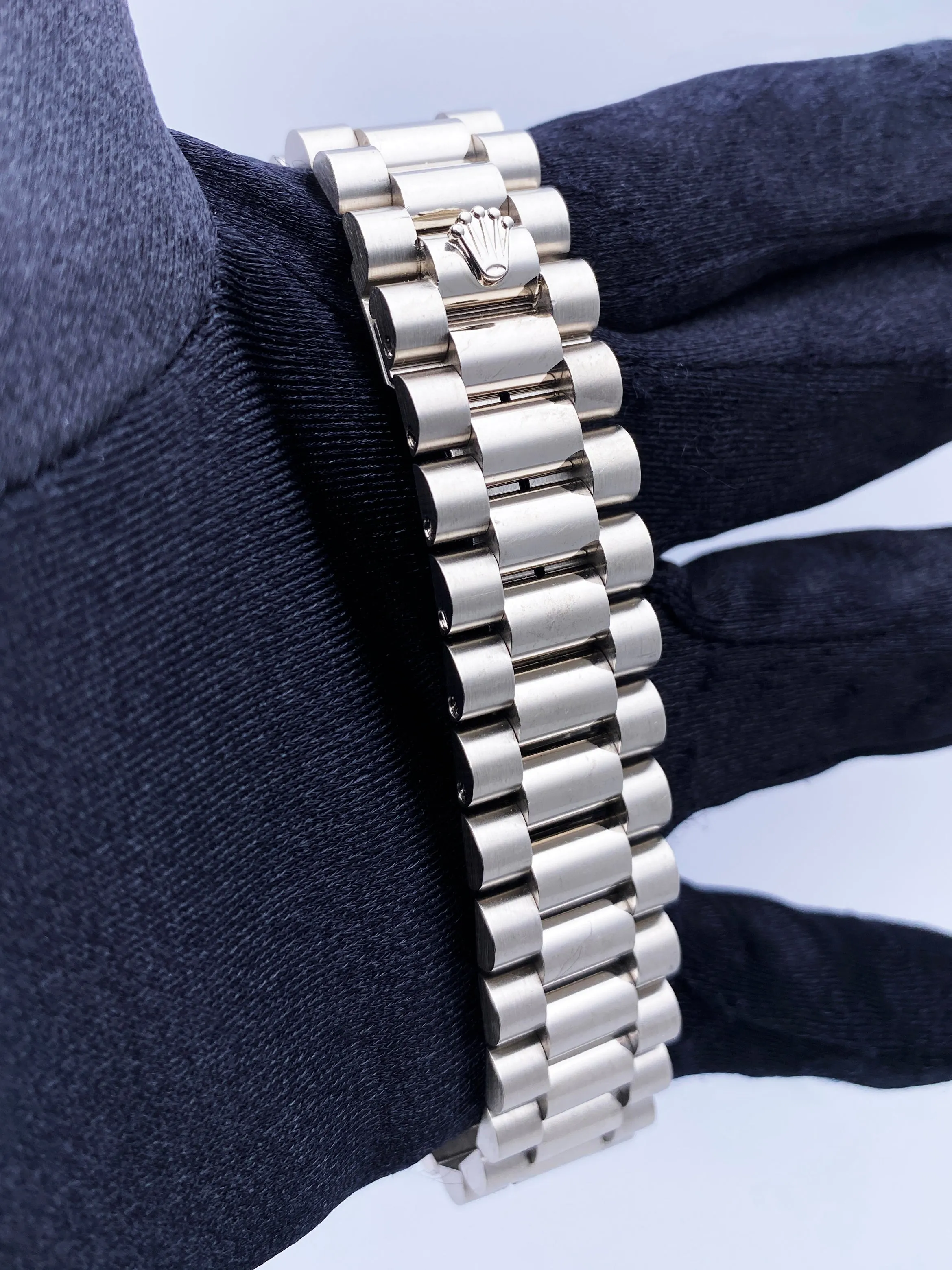 Rolex Day Date 18239 18K White Gold Mens Watch Box Papers