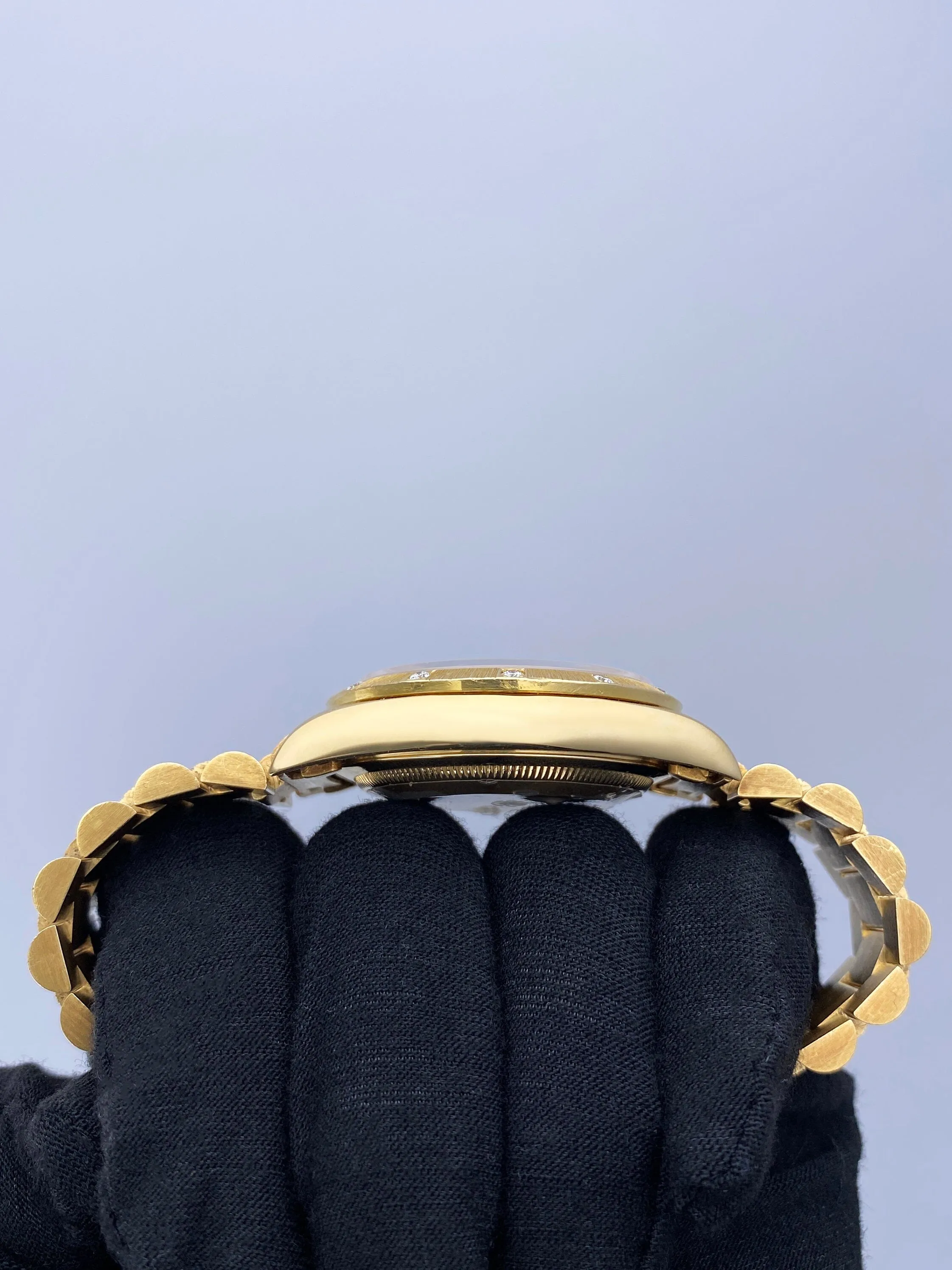 Rolex Day Date 18308 Ferrite Dial Diamond Mens Watch