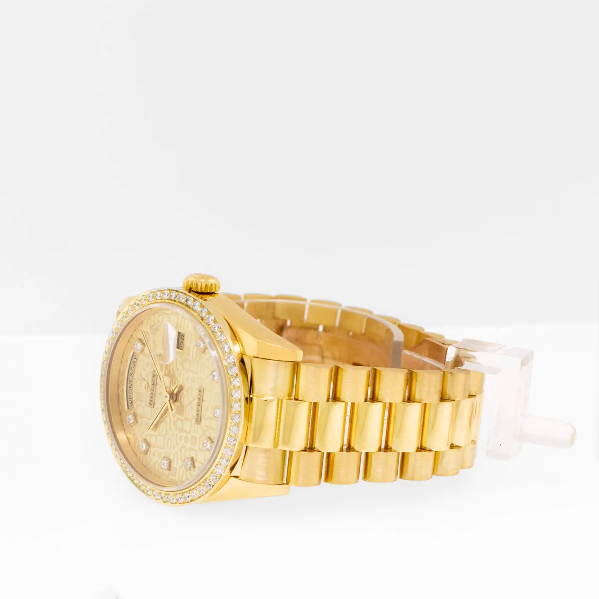 Rolex Day-Date 36mm Yellow Gold Champagne Jubilee Diamond Dial & Bezel 18238