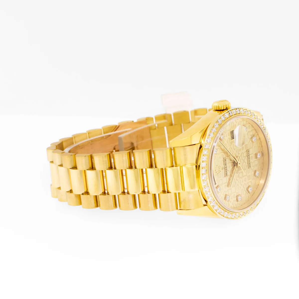 Rolex Day-Date 36mm Yellow Gold Champagne Jubilee Diamond Dial & Bezel 18238