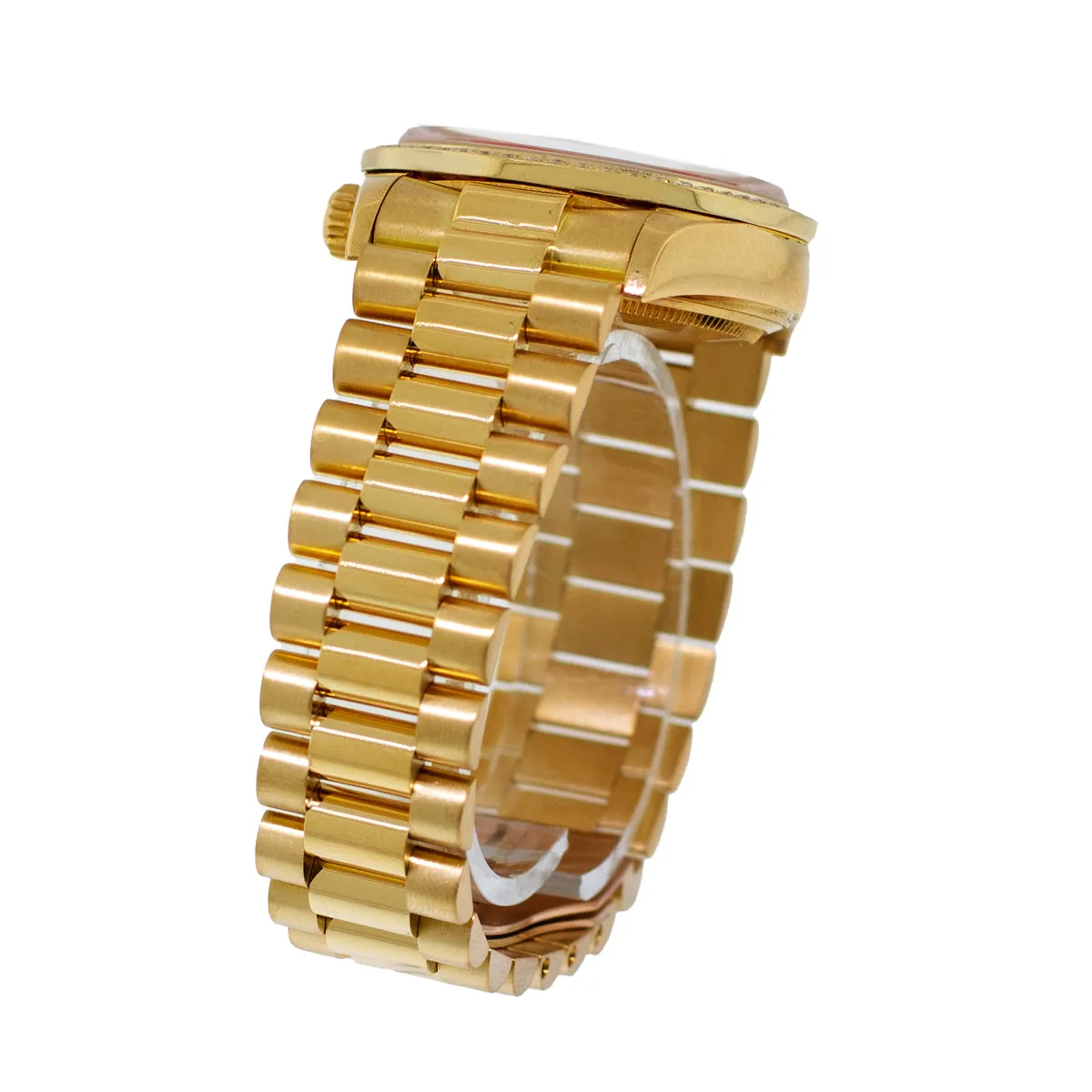 Rolex Day-Date 36mm Yellow Gold Orange Roman Diamond Dial & Bezel 18238