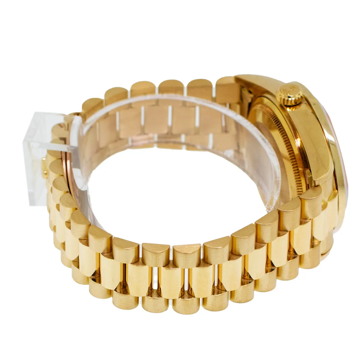 Rolex Day-Date 36mm Yellow Gold Orange Roman Diamond Dial & Bezel 18238