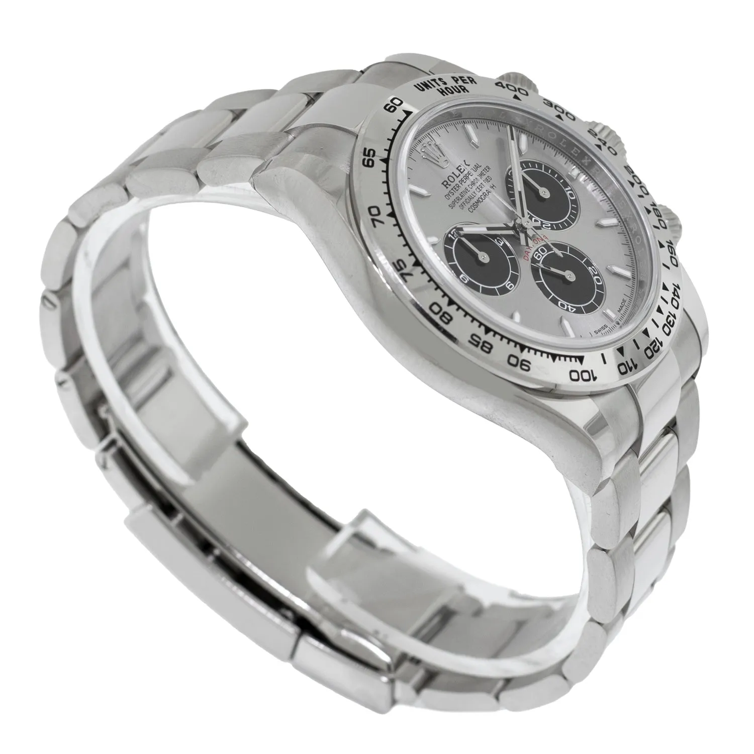 Rolex Daytona 40mm White Gold Silver Index Dial & White Gold Bezel 126509