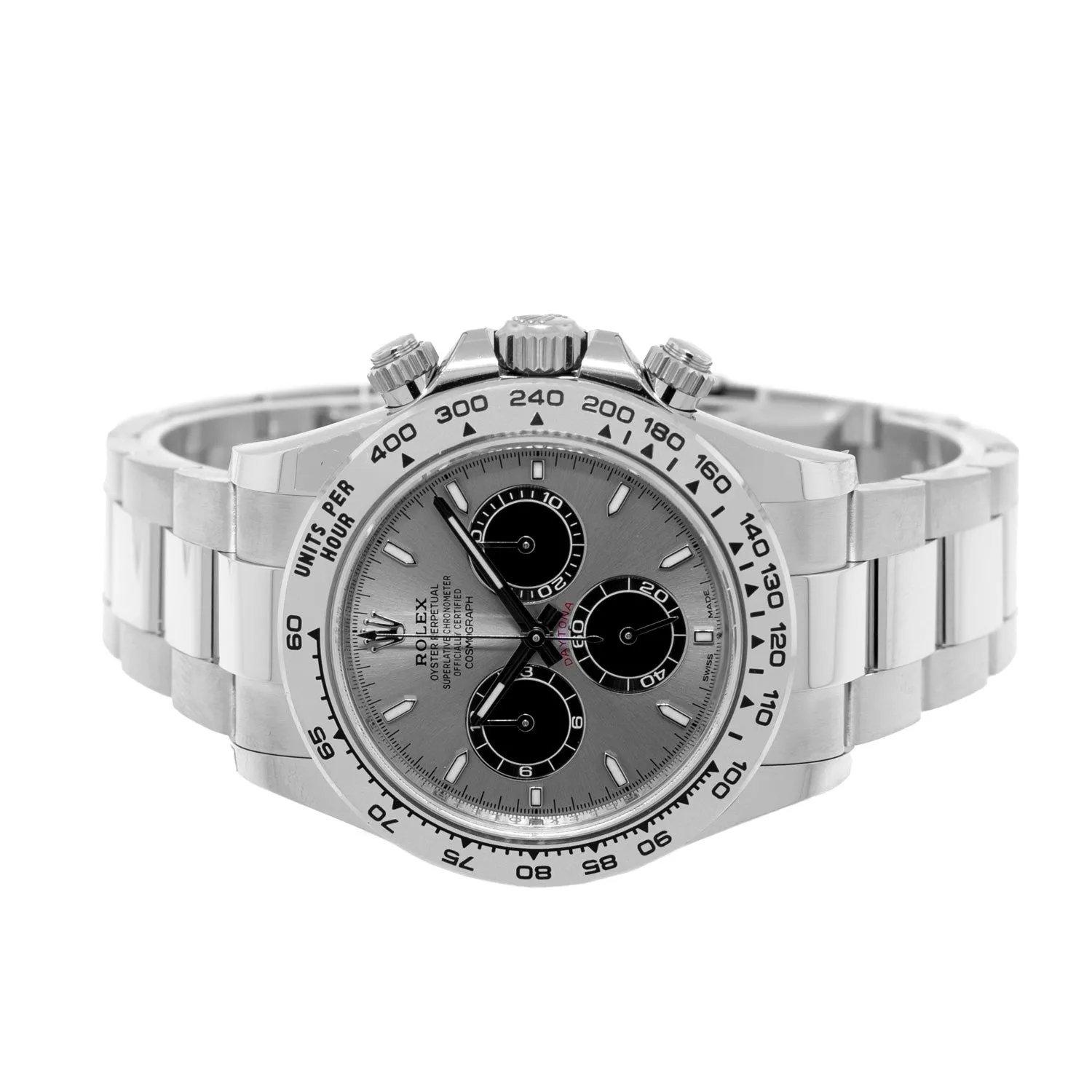 Rolex Daytona 40mm White Gold Silver Index Dial & White Gold Bezel 126509