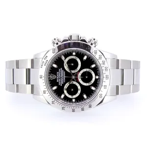 Rolex Daytona, Stainless Steel, Black Dial, 40mm