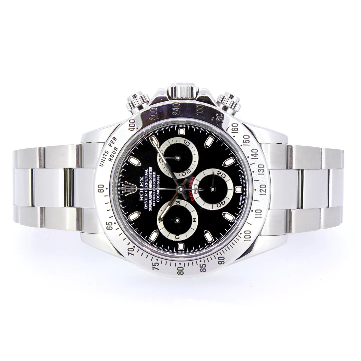 Rolex Daytona, Stainless Steel, Black Dial, 40mm