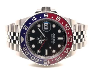 Rolex GMT-Master II 126710BLRO Pepsi Stainless Steel 40mm Watch, Unworn Full Set