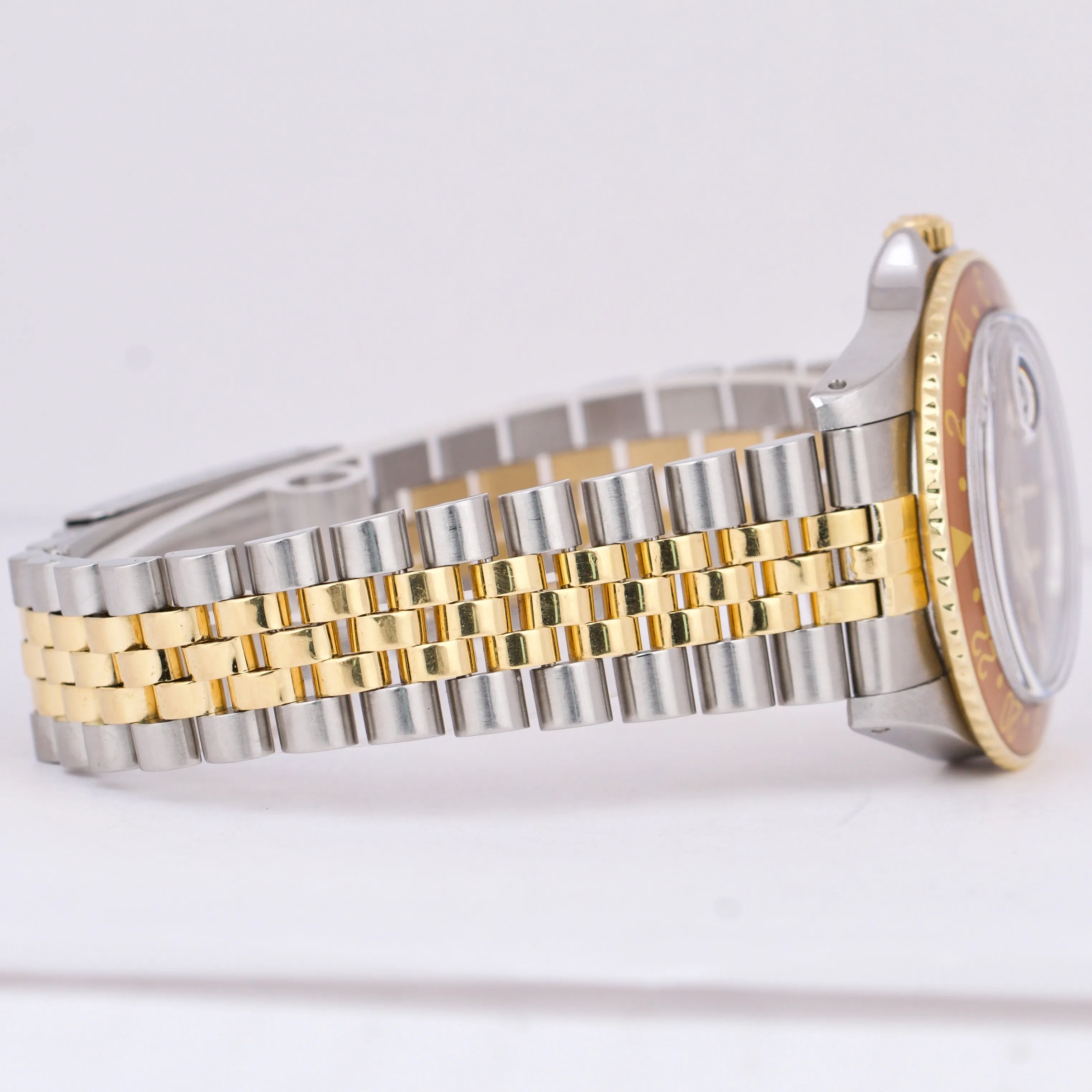 Rolex GMT-Master MATTE BROWN Root Beer NIPPLE 18K Gold Stainless Jubilee 1675