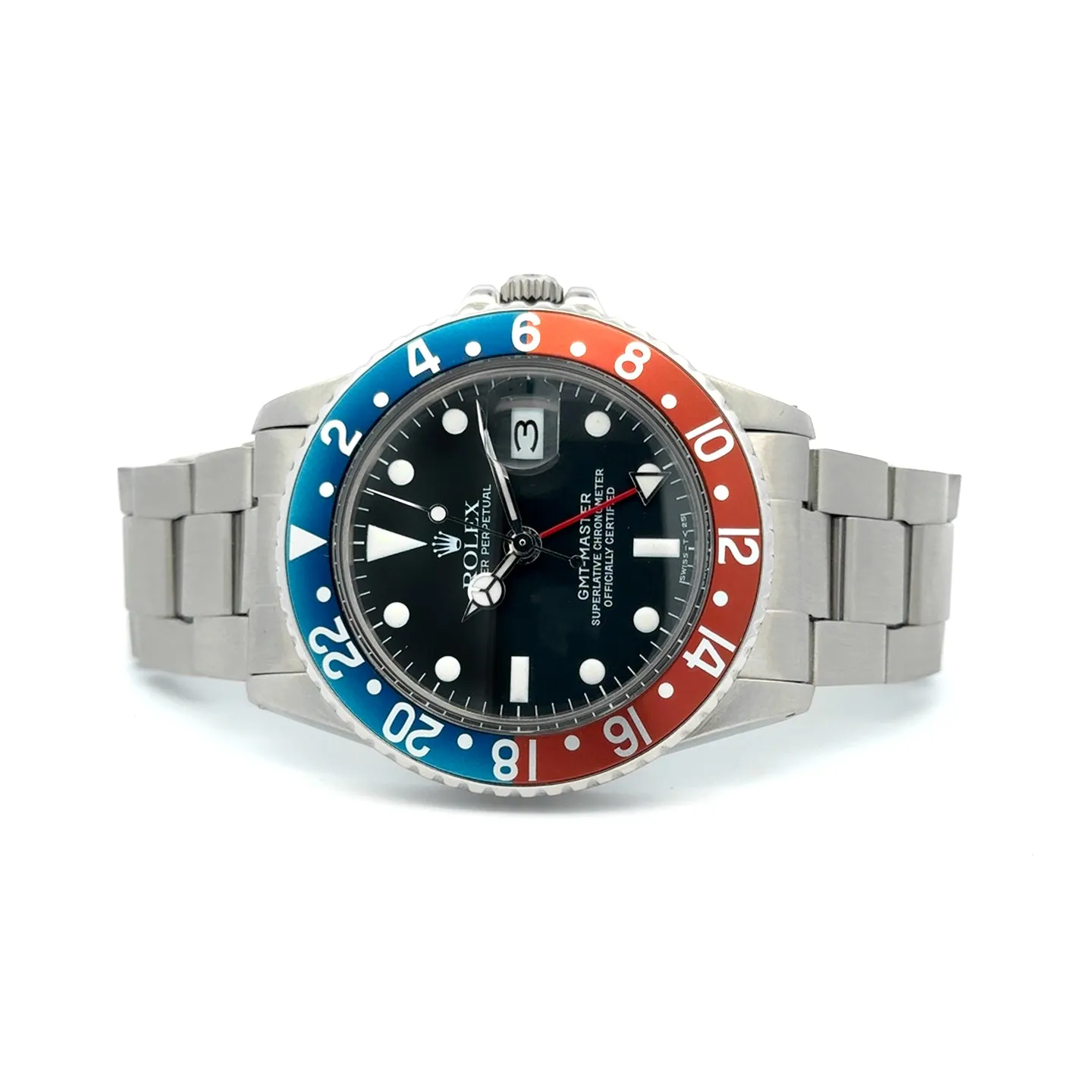 Rolex GMT-Master "Pepsi", Stainless Steel, Oyster Bracelet, Vintage 1970, 40mm