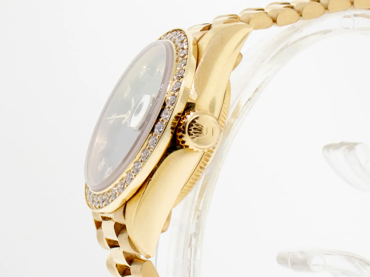 Rolex Lady-Datejust 26mm Yellow Gold Black Diamond Dial & Bezel 79178