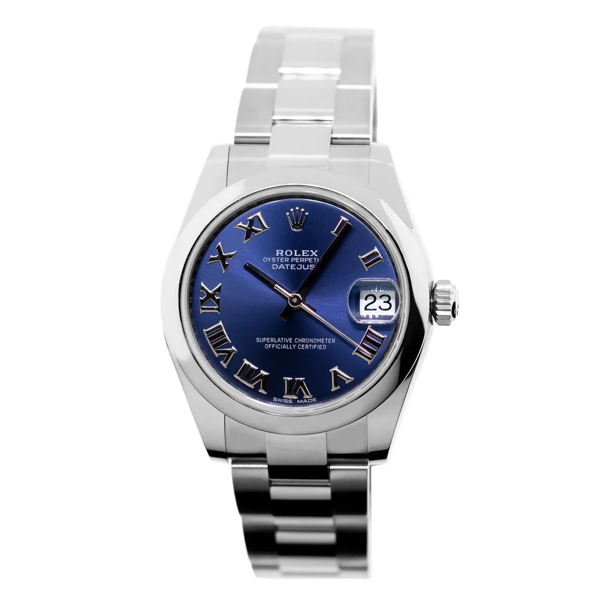 Rolex Lady-Datejust 31mm Stainless Steel Blue Roman Dial & Domed Bezel 278240