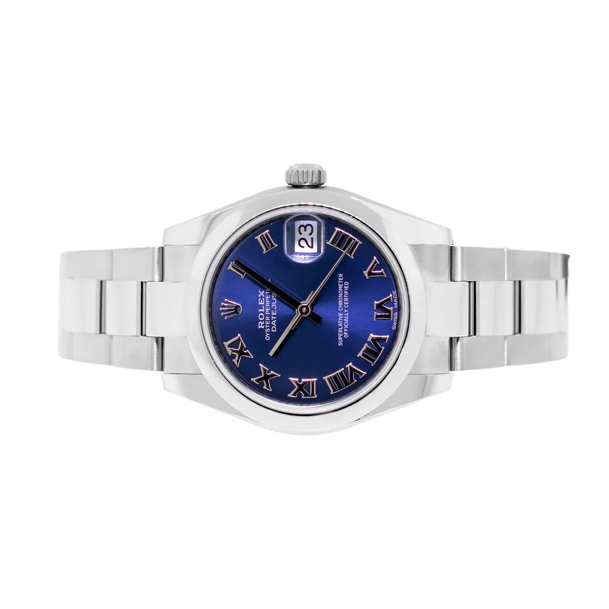Rolex Lady-Datejust 31mm Stainless Steel Blue Roman Dial & Domed Bezel 278240