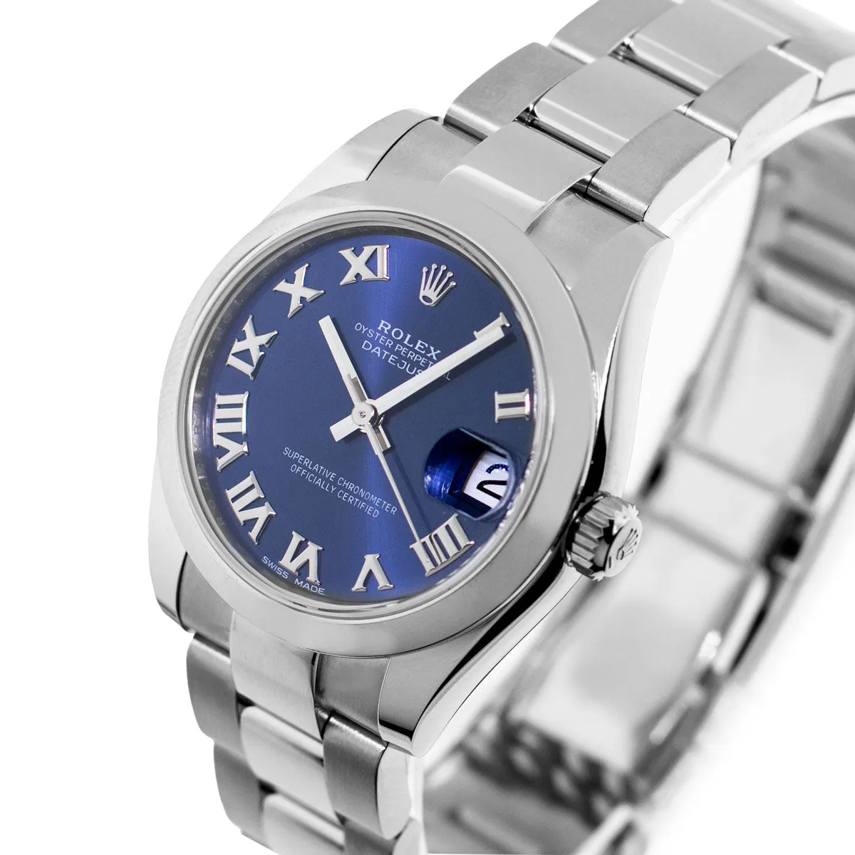 Rolex Lady-Datejust 31mm Stainless Steel Blue Roman Dial & Domed Bezel 278240