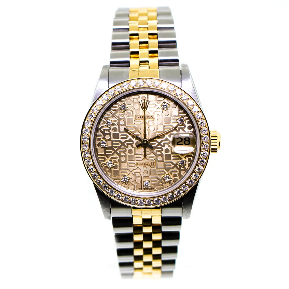Rolex Lady-Datejust 31mm Yellow Gold Steel Champagne Jubilee Diamond Dial & Bezel 68273