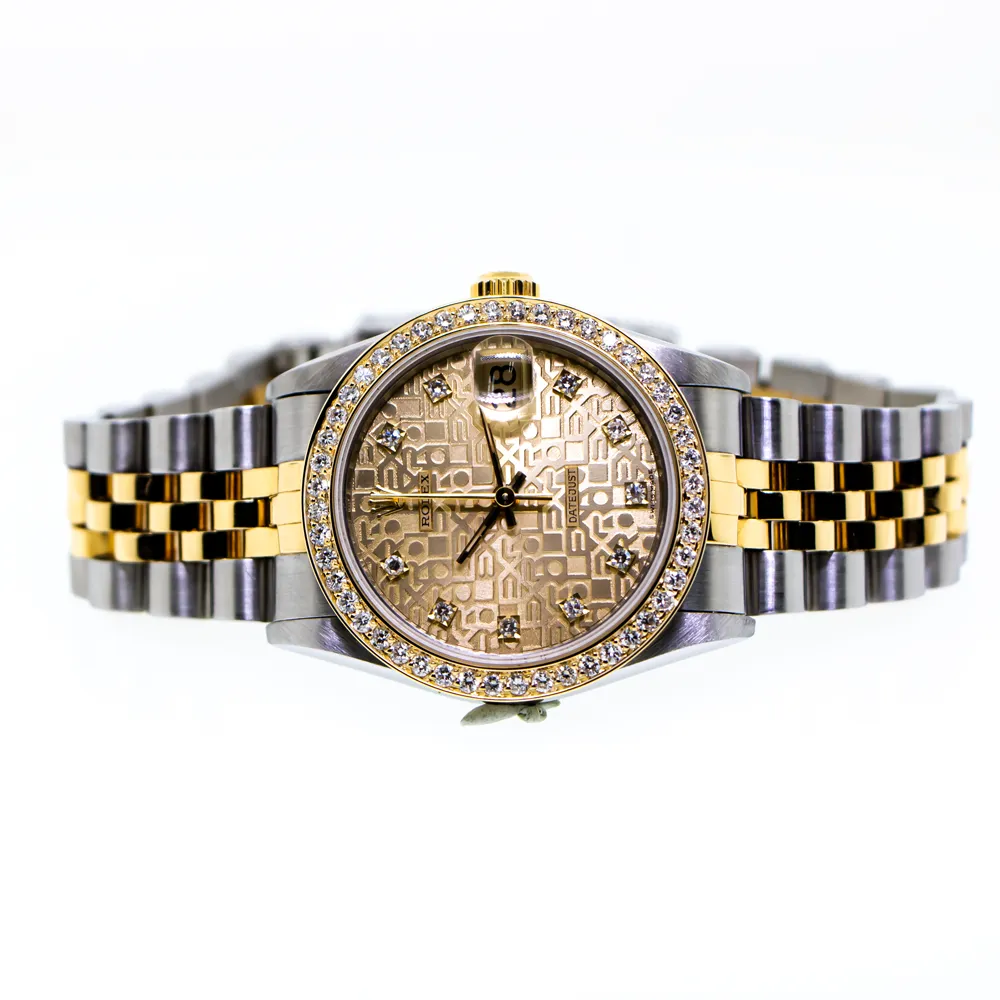 Rolex Lady-Datejust 31mm Yellow Gold Steel Champagne Jubilee Diamond Dial & Bezel 68273