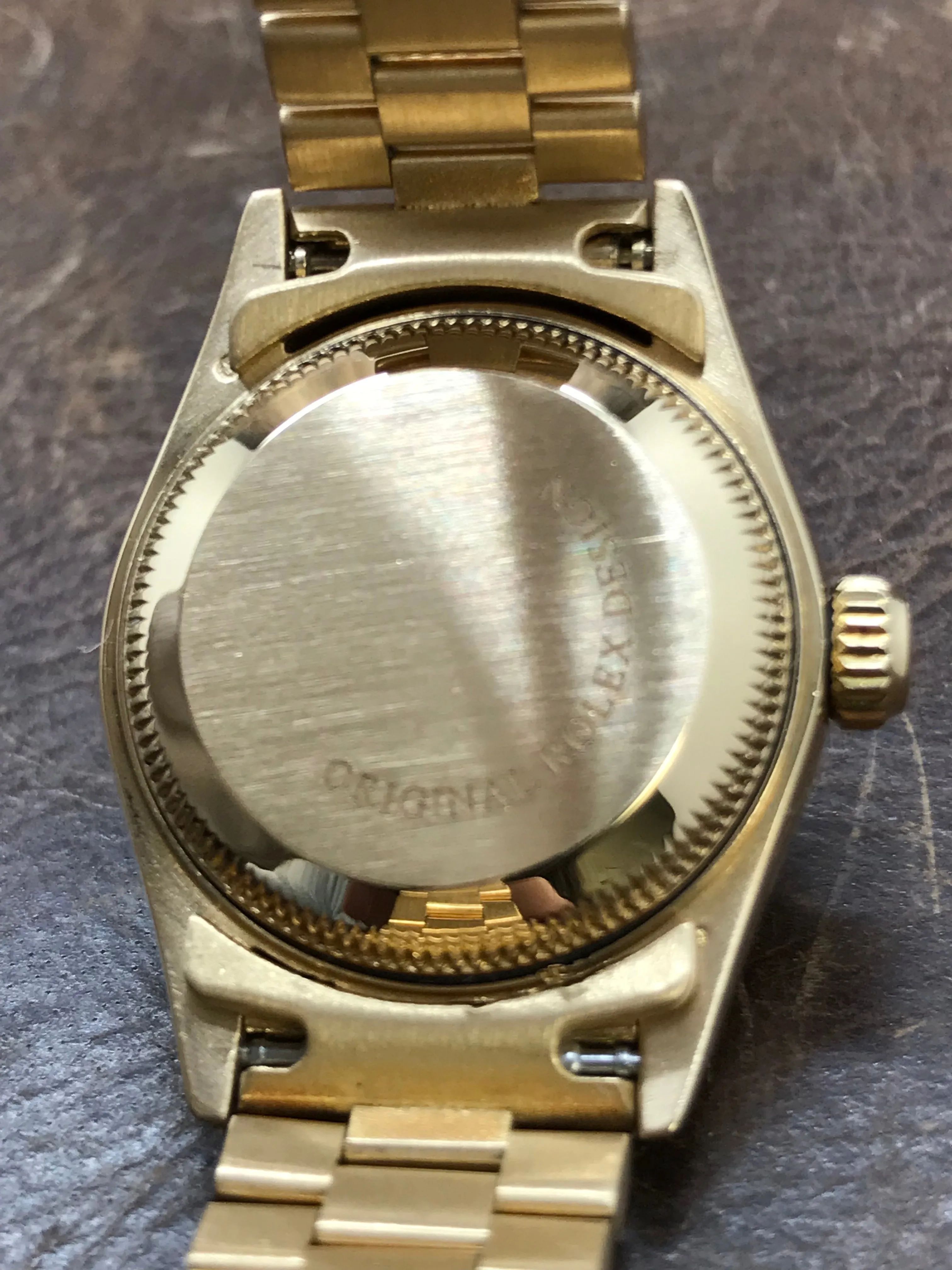 Rolex Lady President Bark 69278 Custom Baguette Diamond Dial Automatic Women's Watch