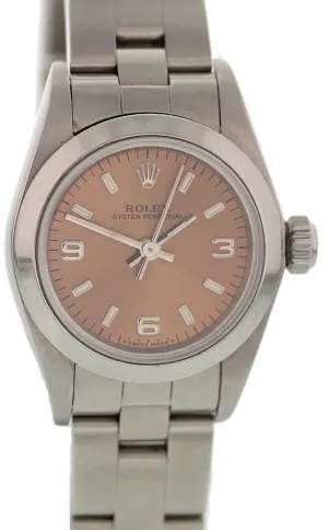 Rolex Oyster Perpetual 67180 Salmond Dial Ladies Watch