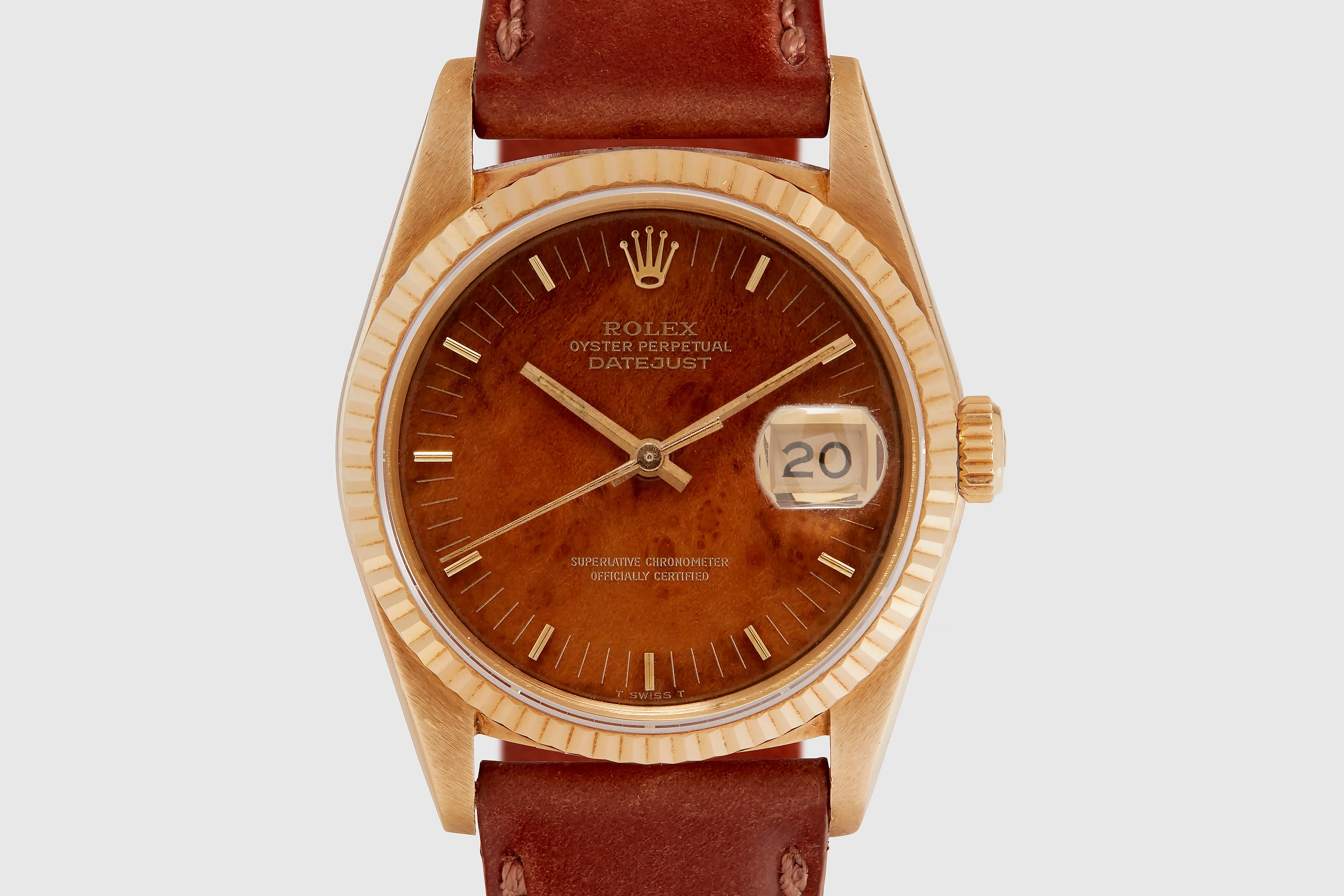 Rolex Oyster Perpetual Datejust Birch Burl Wood Dial 1988