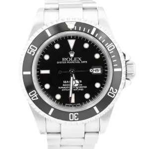 Rolex Sea-Dweller 40mm Stainless Steel Black Automatic Oyster Date Watch 16600