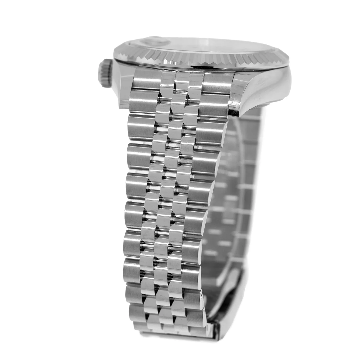 Rolex Sky-Dweller 42mm White Gold & Steel Green Index Dial & Fluted Bezel 336934