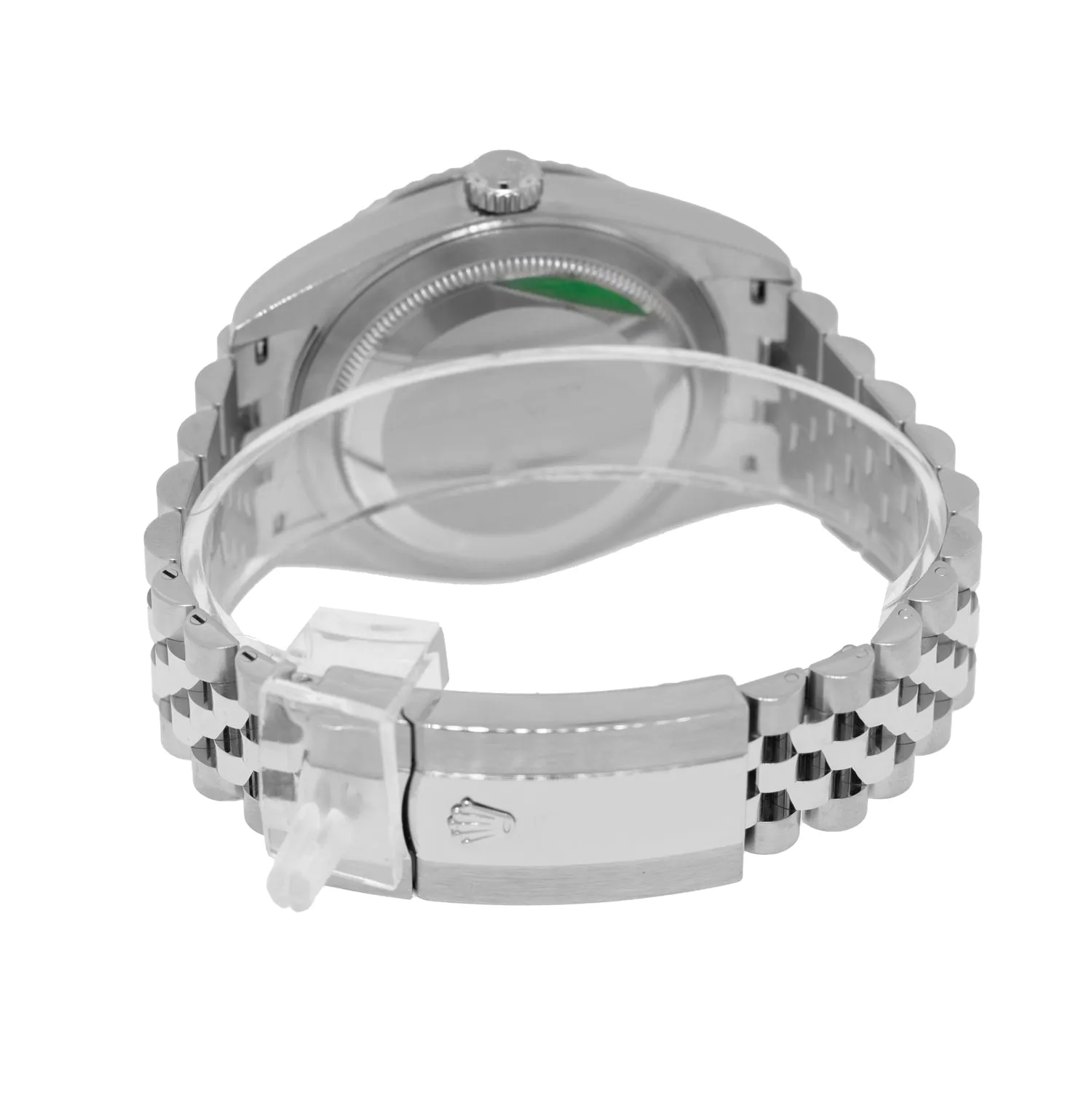 Rolex Sky-Dweller 42mm White Gold & Steel Green Index Dial & Fluted Bezel 336934