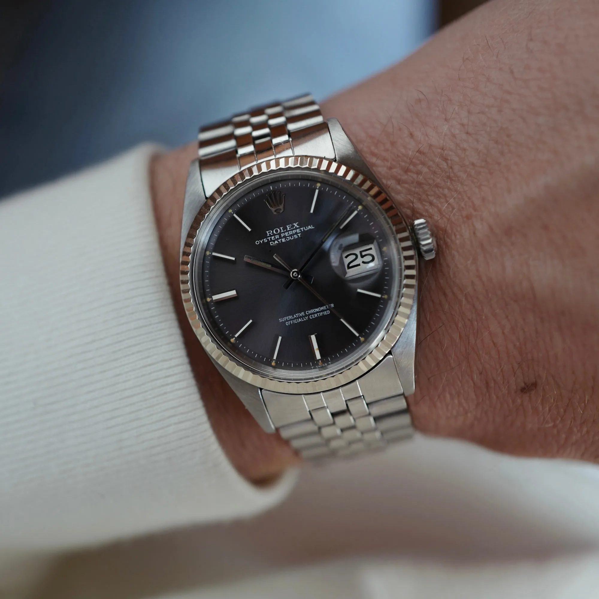 Rolex Steel Datejust Ref. 1601 with Grey Dial (New Arrival)